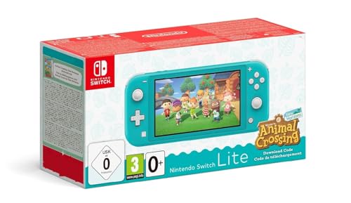 Image of Nintendo Switch Lite Console (1 Year Warranty Included), Animal Crossing Edition, Bundle Without Game
