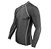 Rash Guard for Men Compression & Base Layer Shirt (Gray Large)