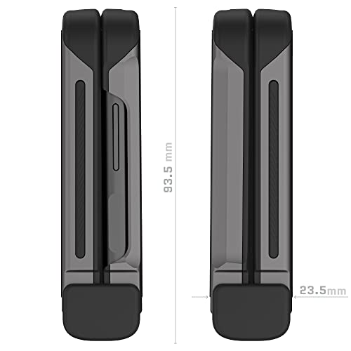 Ghostek Atomic Slim Leather Galaxy Z Flip4 Case With Gunmetal Aluminum Metal Bumper Shockproof Heavy Duty Protection Covers Designed For 2022 Samsung Galaxy Z Flip 4 (6.7In) (Brown Leather - Gunmetal) #TOP6