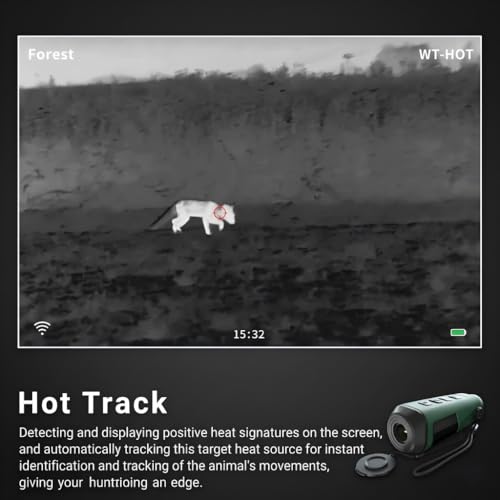 Image of C2 Thermal Imaging Monocular, 256x192 HD (12μm) Handheld Thermal Scope with 8X Zoom, Hot Spot Tracking, Video Recording, Portable Thermal Monocular for Hunting, Wildlife Observation, Outdoor​
