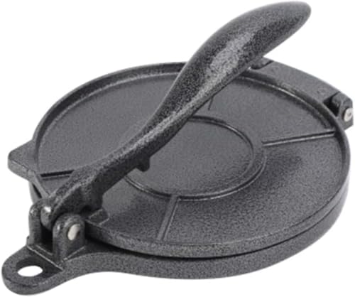 Riazdiw 鋳鉄製トルティーヤプレス、DIY手動トルティーヤプレスツール (ブラック)