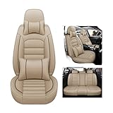 RGAFLJIJ Car Seat Covers Leather Full Set Compatible for Ford Focus MK2 MK3 Geely Atlas Pro