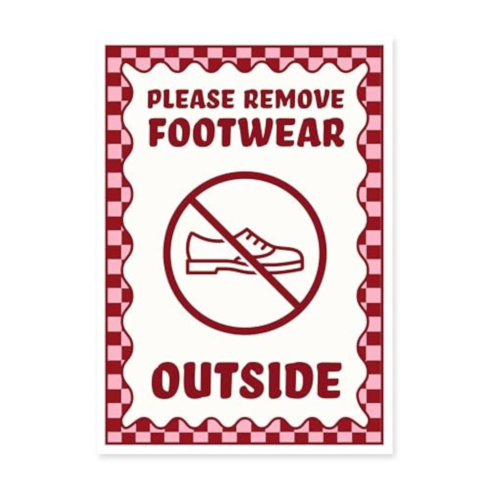 Please Remove Your Shoes Outside Door Sticker