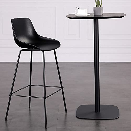Chaise de bar cuisine facile à assembler tabouret noir confortable pour manger - 3