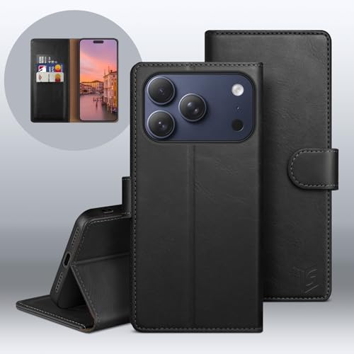 SUANPOT Compatible with iPhone 17 Pro 6.3" Wallet case with RFID Blocking Credit Card Holder,Flip Book PU Leather Protective Cover Men Women for Apple 17 Pro Phone case Black Color by SUANPOT - Used condition - Image 6