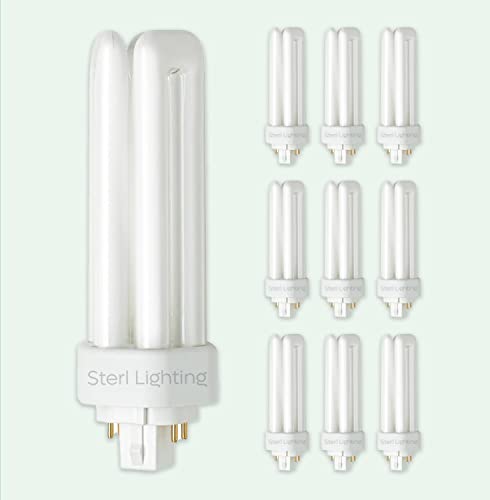 Sterl Lighting - 10 Pack, Plt Triple Tube Light Bulb, 26W, 120V, 5.19In 680Lm, 2700K Warm White, Cfl Gx24Q-3 4-Pin Plug-In Base, For Bathroom Mirror, Wall Sconces, Floor Lamps, Ceiling Fixture #TOP6
