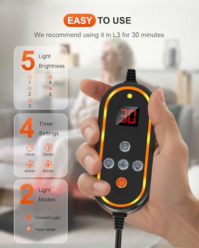 Red Light Therapy for Feet, 48W 320 LED Red & Infrared Light Device with 660nm Redlight & 850nm Infrared Light Wavelengths for Feet Foot Ankle Pain FSA Eligible — view 6