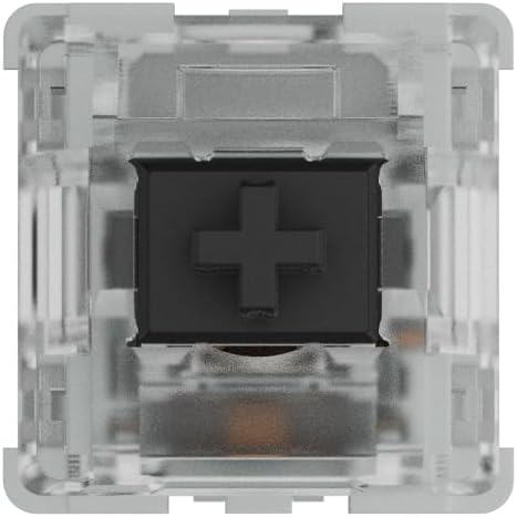 Glorious PC Gaming Race Gateron Black Switches, 120pcs, linear and silent switches for gaming keyboard, high compatibility, 3 pin plate Mount mechanical switches, mechanical keyboard switches