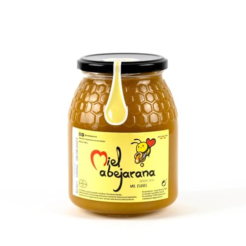 Miel de Mil Flores Natural, 1 kg, Envase de Cristal