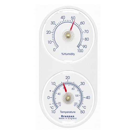 Image of Brannan Twin Dial Thermometer Hygrometer To Measure Temperature and Humidity Levels