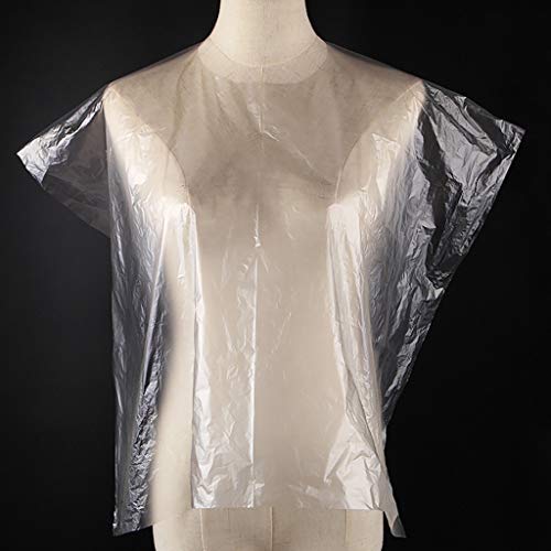 Preisvergleich Produktbild Dantazz Friseurumhang ,50 Stück Friseurumhänge Einweg Haarschneideumhänge Transparente Wasserdichte Haarschnittschürze Friseursalons für Erwachsene Kinder,64x84cm (64x84cm, 50PC)