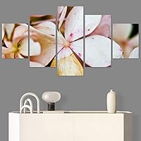 SIGNWIN 5 Panel Canvas Wall Art Botanical Chic Closeup Expressive Multicolor Photography for Home Decorations Ready to Hang - 60