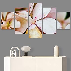 SIGNWIN 5 Panel Canvas Wall Art Botanical Chic...