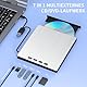 Externes CD DVD Laufwerk USB 3.0 Typ-C, CD Laufwerk Extern USB mit SD/TF-Kartenleser, Externes CD Laufwerk für Laptop,Portable Externer DVD Brenner für Laptop MacBook Windows XP/7/8/10/11 MacOS Linux