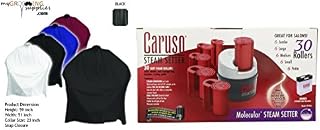 MGS Black Cape & Caruso C97953 30 Molecular Steam Hairsetter with 30 Rollers