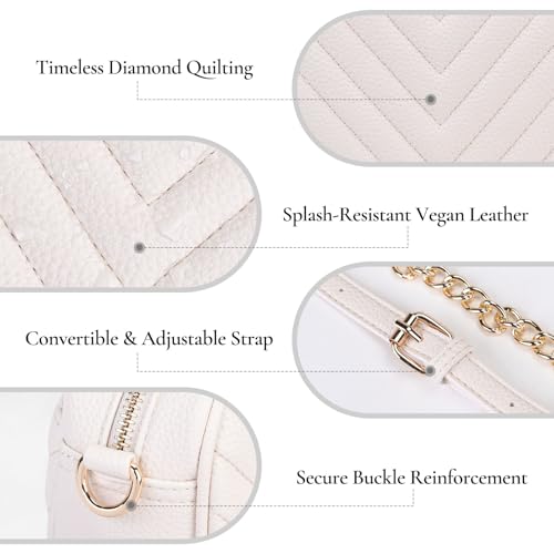 Image of Rexmore Phone Crossbody Bag with Chain Strap, Lightweight Vegan Leather Shoulder Purse for women