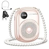 heetipuk Voice Amplifier Microphone Headset,Portable Voice Amplifier,PA Systems for Teachers,Training,Shopper Guide,Tour Guide, Supports TF Card