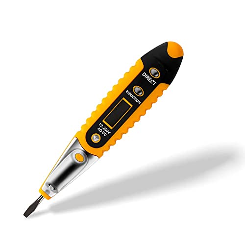 Image of 12-250V AC DC Voltage Detector Electric Indicator Tester Pen Tester Meter Volt Current Electric Test Pencil With LED Light