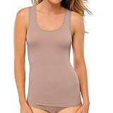 sehr weich und dehnbar Schiesser Damen Personal Fit Tank Top Unterhemd, Braun (braun 300), M