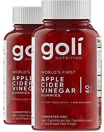 Apple Cider Vinegar Gummy Vitamins - Immunity & Detox - (2 Pack, 60 Count, with The Mother, Gluten-Free, Vegan, Vitamin B9, B12, Beetroot, Pomegranate) - 2 Pack