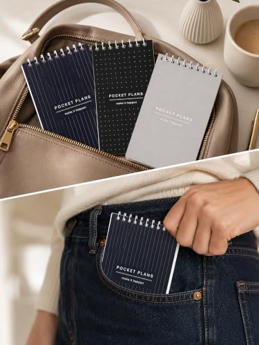 Image of DOODLE Pocket Plans Mini Spiral Notepads Set of 12 | 3 x 5 Inch Pocket Notepad with Top Spiral Binding | Pack of 12 Small Notepads for Notes, Lists, Reminders, To-Do & Desk Use | Assorted Designs