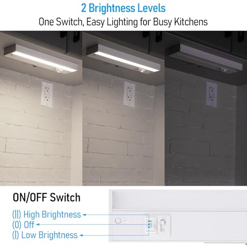 TORCHSTAR 4-Pack 12 Inch 5CCT LED Under Cabinet Lighting Aluminum, White by TORCHSTAR - Image 3