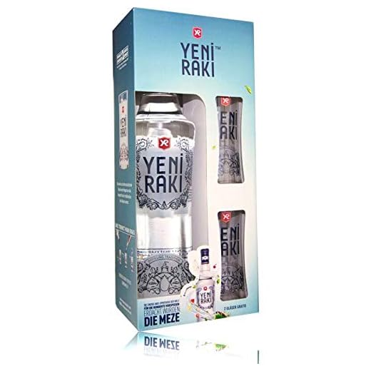 Yeni Raki 45% Vol. 0,7 l in Geschenkbox mit 2 Gläsern