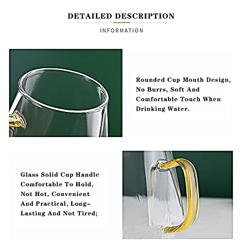 Aefpoymxu 10 Oz Clear Glass Espresso Cups Set Of 2 Coffee Cups With Handle Crystal Coffee Mug Borosilicate Heat Resistant For Liquor Tea Beverages Milk Latte Cappuccino thumb #8