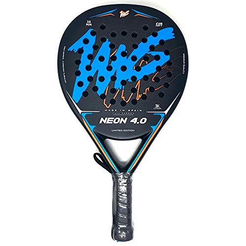 Inmaculada Romero IR Pala Pádel MG Neón 4.0 Azul. Goma Eva Soft. Forma Diamante. Peso: 350-355Grs.