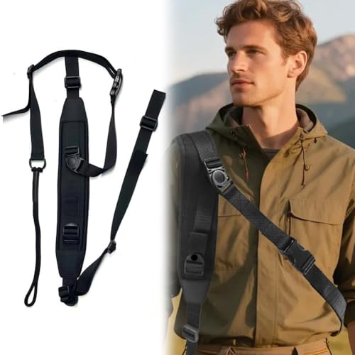 Adjustable Rifle Sling, with Quick Release – Durable High-Density Nylon, Comfortable Shoulder Pad, Multiple Mounting Options, for Hunting, Shooting & Outdoor Use (Black)