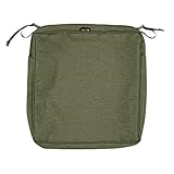 Classic Accessories Montlake Water-Resistant 17 x 17 x 3 Inch Square Outdoor Seat Cushion Slip Cover, Patio Furniture Chair Cushion Cover, Heather Fern Green, Patio Furniture Cushion Covers
