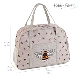 Hobby Gift Torba do przechowywania maszyny do szycia, Pszczoły, Haftowane