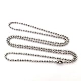 10 - 27' Inch Stainless Steel Ball Chain Necklaces - 2.4mm - Military Dog Tag Necklace