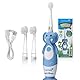 Brush-Baby WildOnes Kinder Elektrische Wiederaufladbare Zahnbürste Elefant, 1 Griff, 3 Bürstenköpfe, USB-Ladekabel, für Alter 0-10 (Elefant) Elephant