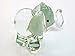 ChangThai Design Dollhouse Miniatures Hand Blown Art Green Elephant FIGURINE Animals Decor
