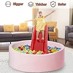 Aurako-40-Deluxe-Memory-Foam-Ball-Pit-for-Baby-Kiddie-Balls-Pool-Handmade-Toddler-Ball-Pits-Infant-Playpen-Soft-Round-Durable-for-Nursery-Indoor-Outdoor-Pink-Balls-Not-Included