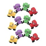 Aspect authentique : mini figurines de tracteur en résine présentent des détails réalistes, ce qui les rend idéales pour mettre en valeur vos modèles de ferme de maison de poupée et vos tracteurs de jardin de fées, décorations de mini tracteurs, décorations de jardin de fées