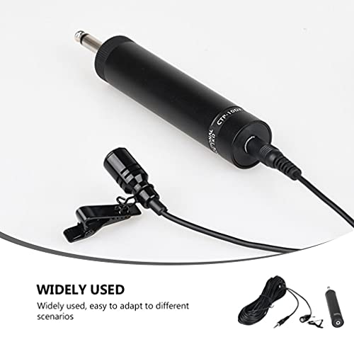 EXCEART Kit de Microfone de Lapela Lapela Clip- on Lav Mic para O Desempenho 10M Fio Condensador Omn