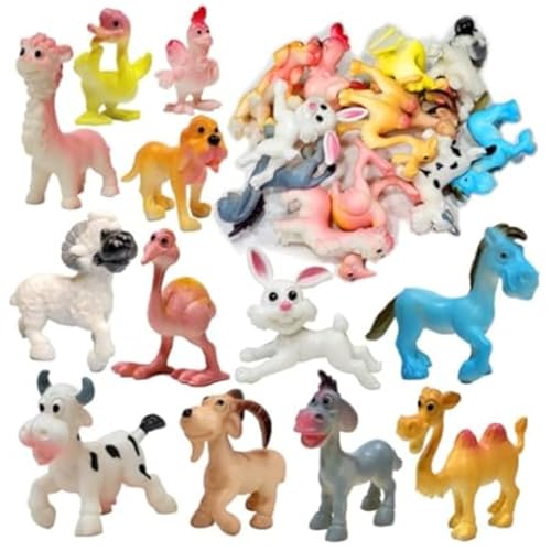 Image of Cartoon Domestic Animals Toys Set for Kids 12PCs Realistic Educational Toy Mid Jungle Farm Animal Action Figure Playset for 3 Years Old & Up Boys Girls Toddlers Birthday Gifts (Pet Animal)