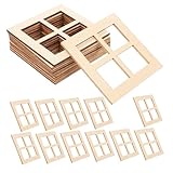 Design Authentique À Quatre Carreaux: Ces fenêtres miniatures en bois à 4 panneaux offrent un style unique et charmant, parfait pour rehausser l'aspect de vos meubles maison de poupée et créer une ambiance chaleureuse dans vos scènes miniatures