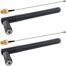2PCS 2.4GHz 5.8GHz Dual Band Antenna 3DBi 11CM RP-SMA Male Foldable Antenna + U.FL/IPX Cable for WiFi Router Wireless Network-Card Camera Video Surveillance Monitor