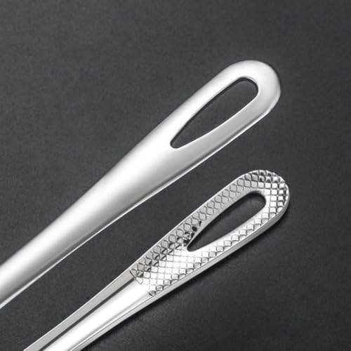 BBQ Grill Tools Stainless Steel Kitchen Tweezers for Flipping Meats and Serving Delicate Foods (Silver)