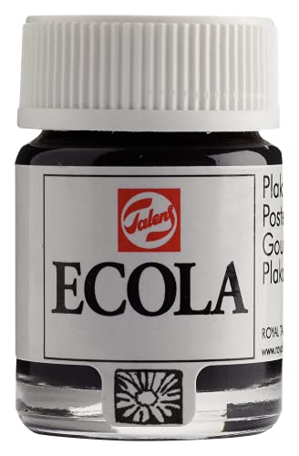Talens Ecola Plakatfarbe Gouache 16ml Glas, Nr.700 Schwarz