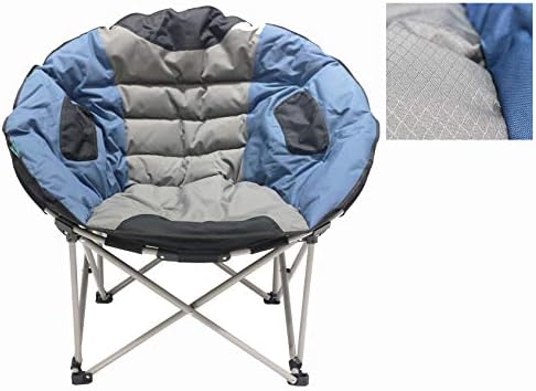 Homecall XXL Camping folding moonchair 600D polyester /rip stop grey/blue