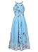 Ruiyige Women's Classy Halter Floral Print Party Evening Maxi Dresses Blue XXL