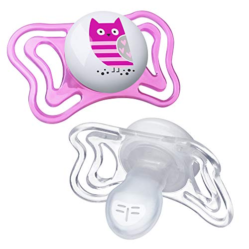 Chicco Physioforma Light Day & Night Including Glow In Dark Pacifier For Babies 6-16M, Pink, Orthodontic Nipple, Bpa-Free, 2-Count In Sterilizing Case #TOP3