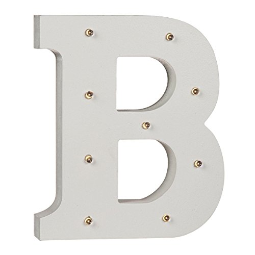 Lampada Out of the Blue, lettera B in legno, con 9...