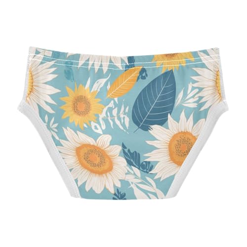 KLL Boho Style Sunflowers Toddler Boy Pure Cotton Nighttime Underwear Breathable Children Undies2
