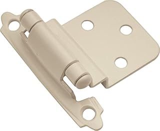 Hickory Almond Powder P143-A3 3/8" Inset Self-Closing Cabinet Hinges, 1 Pair