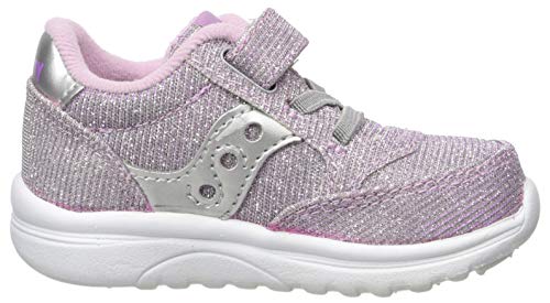 Saucony Baby-Girls Baby Jazz Lite Sneaker, Silver/Purple, 4.5 M Us #TOP5